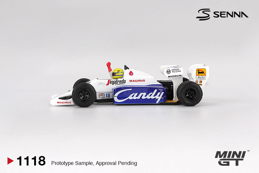 Mini GT 1/64 - Toleman TG184 #19 Ayrton Senna 1984 Monaco Grand Prix 2nd Place (BLISTER)