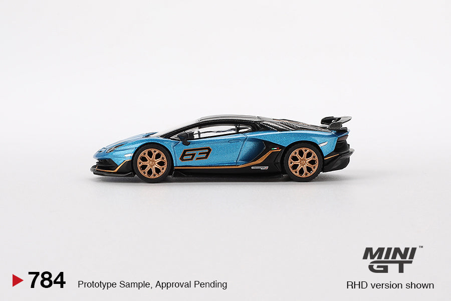 Mini GT 1/64 - Lamborghini Aventador SVJ 63 Blu Aegir