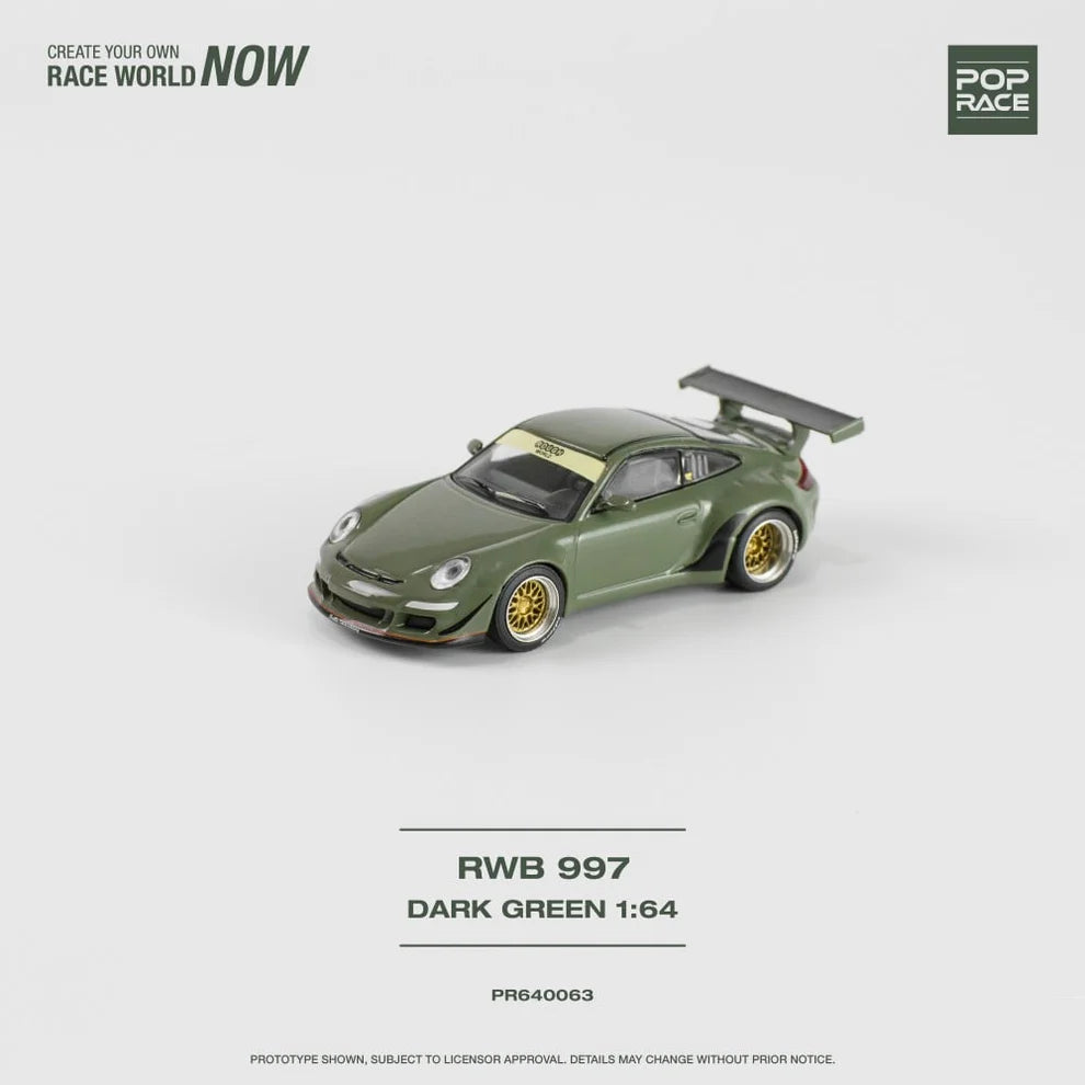 Pop Race 1/64 - Porsche 911 (997) RWB Green