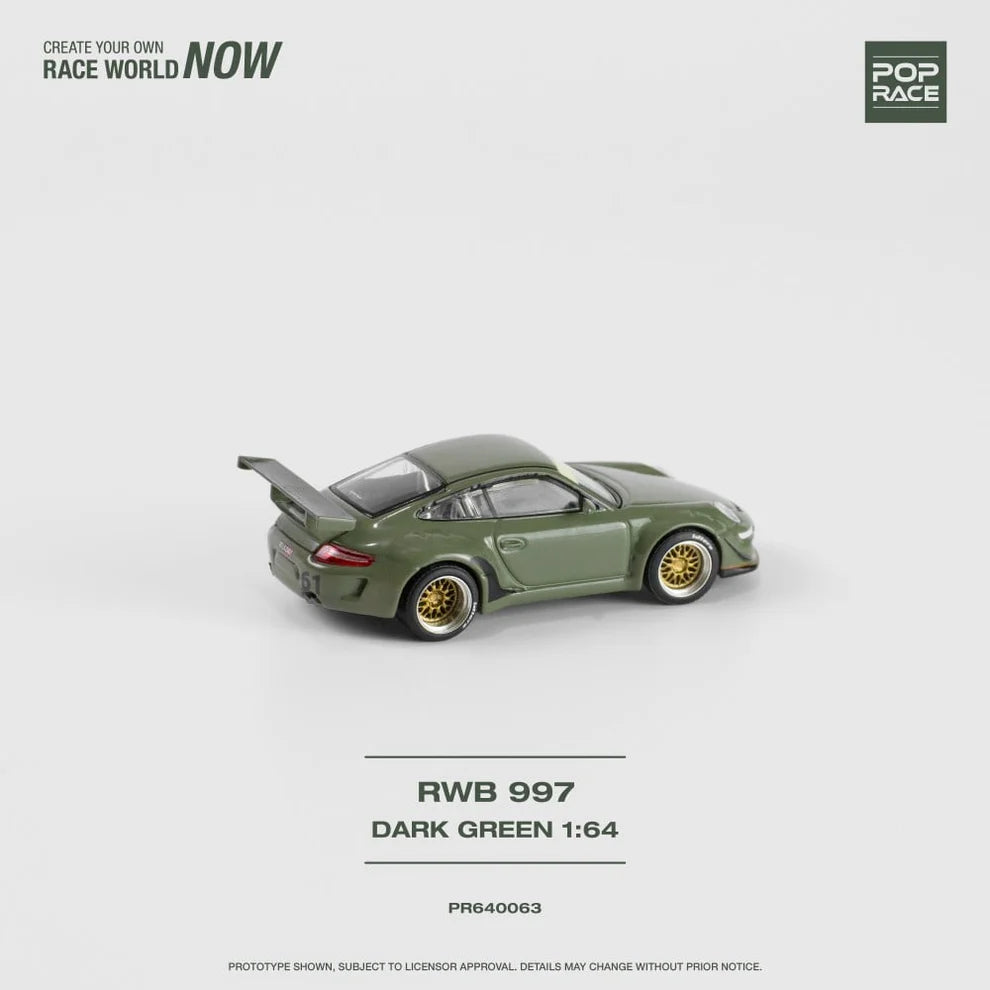 Pop Race 1/64 - Porsche 911 (997) RWB Green