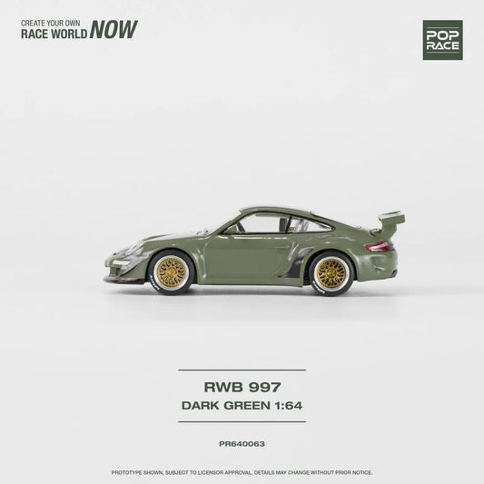 Pop Race 1/64 - Porsche 911 (997) RWB Green