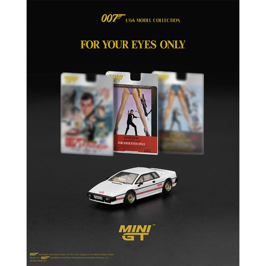 Mini GT 1/64 - Lotus Esprit Turbo White 007 Series For Your Eyes Only English Blister Packaging