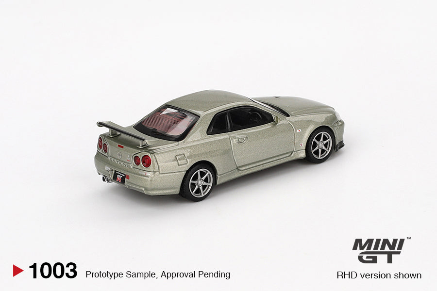 Mini GT 1/64 - Nissan Skyline GT-R (R34) V-Spec II Nür Millenium Jade