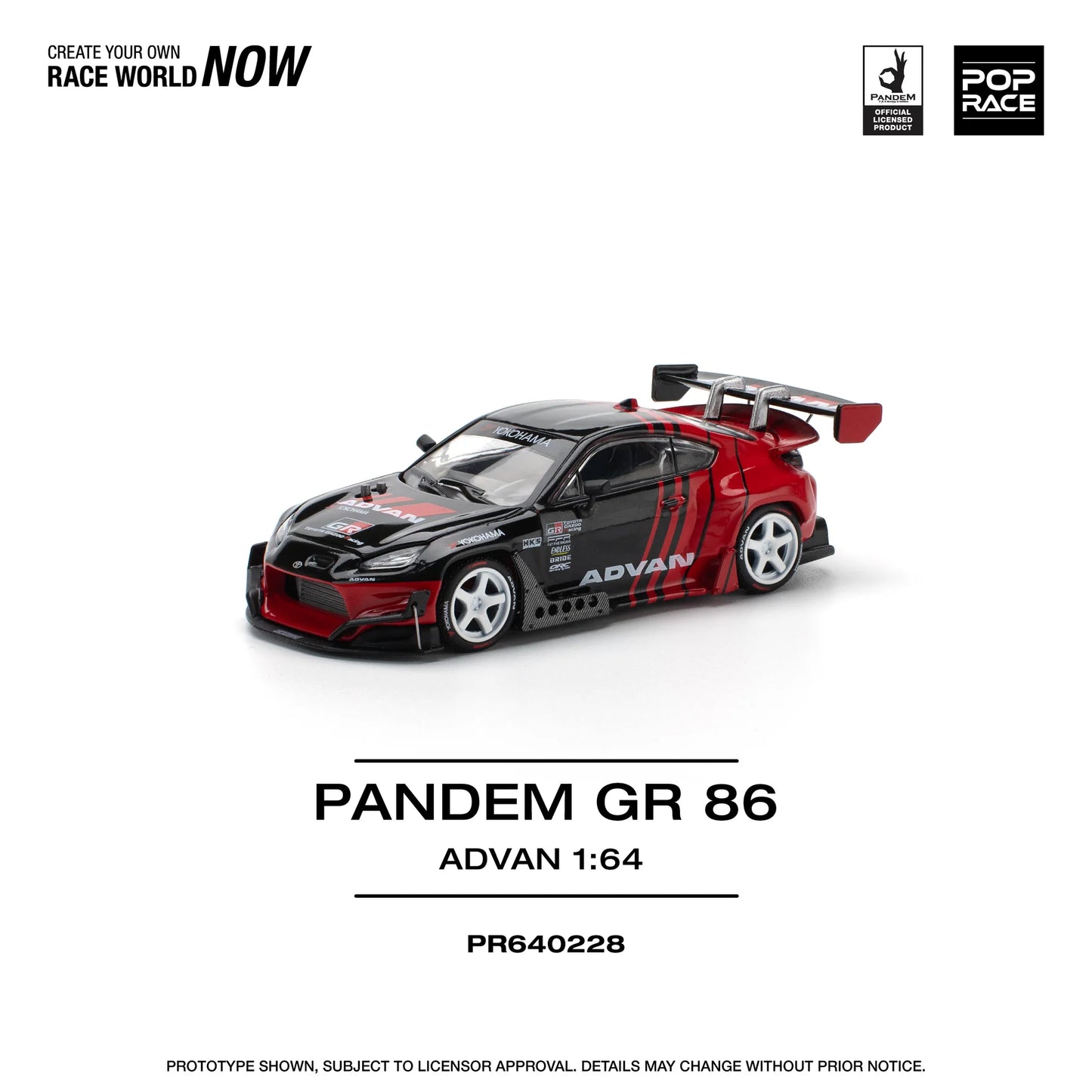 Pop Race 1/64 - Toyota Pandem GR 86 Advan