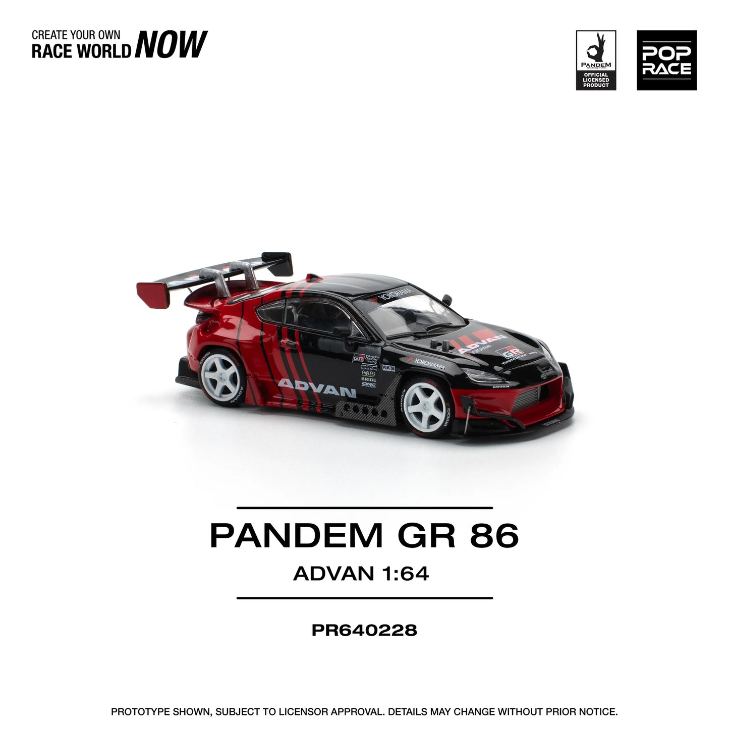 Pop Race 1/64 - Toyota Pandem GR 86 Advan