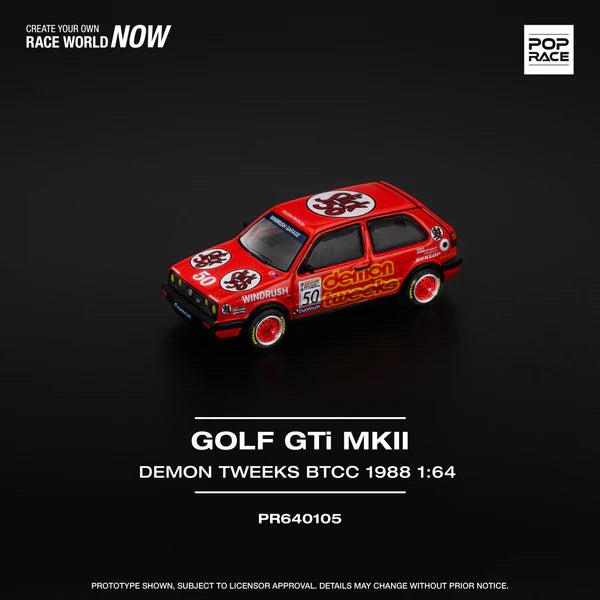 Pop Race 1/64 - Volkswagen Golf GTI MKII Team Demon Tweeks BTCC 1988