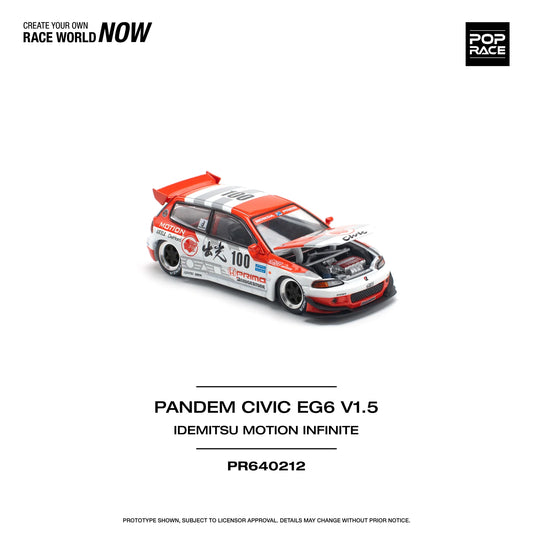 Pop Race 1/64 - Pandem Honda Civic EG6 V1.5 Idemisu Motion Infinite