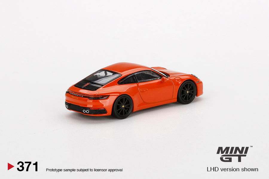 Mini GT 1/64 - Porsche 911 (992) Carrera 4S Lava Orange