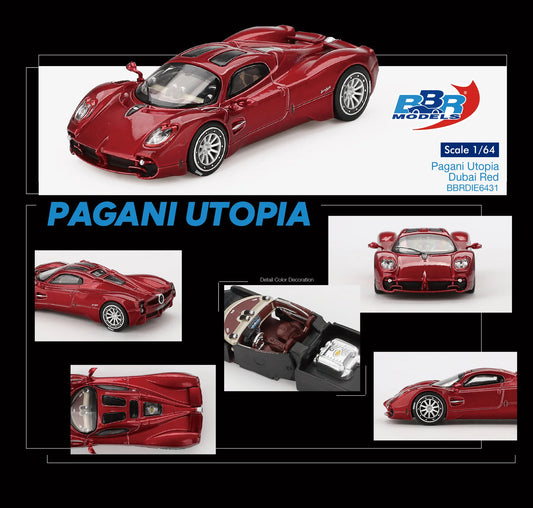 BBR Models 1/64 - Pagani Utopia Dubai Red