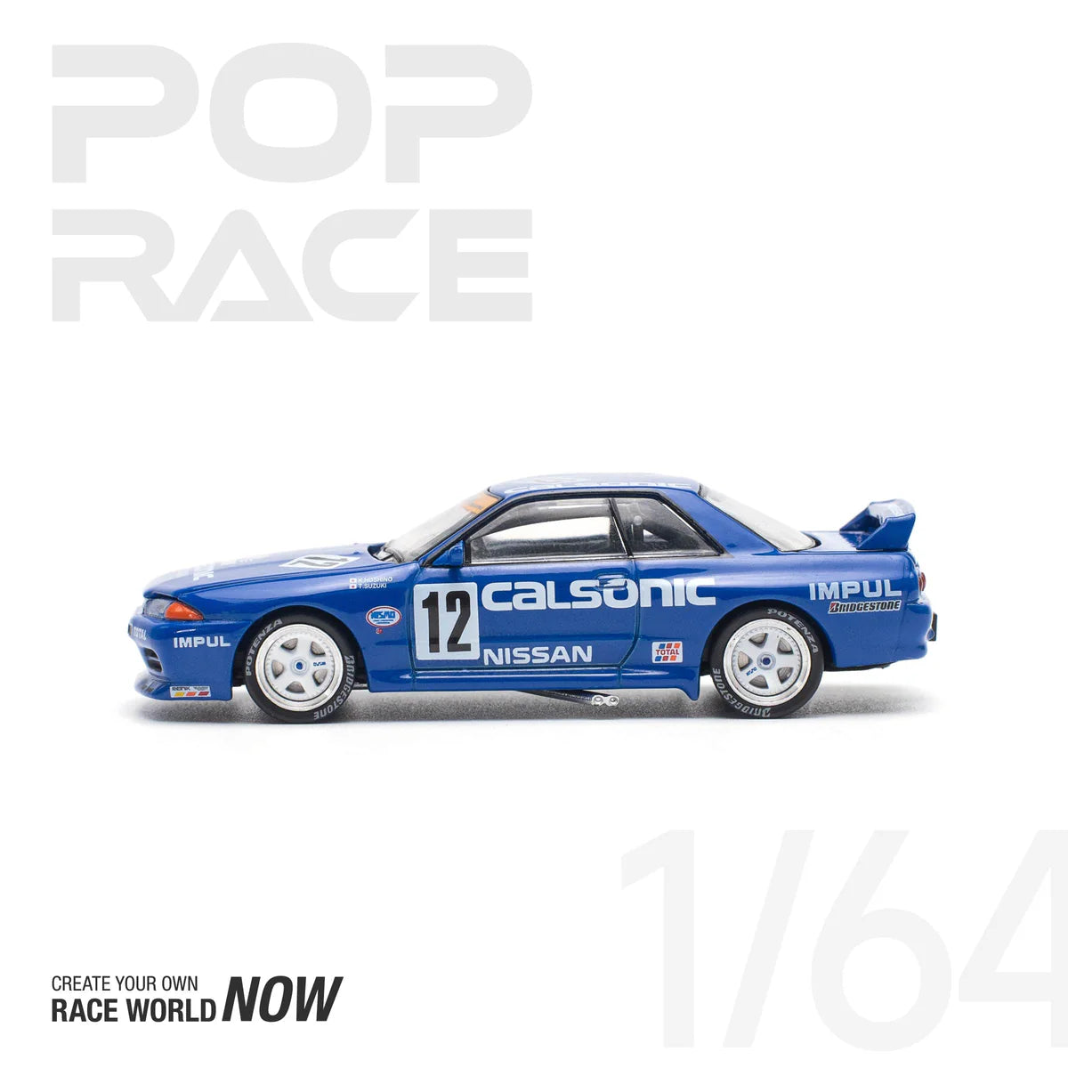 Pop Race 1/64 - Nissan GTR R32 JCT 1990