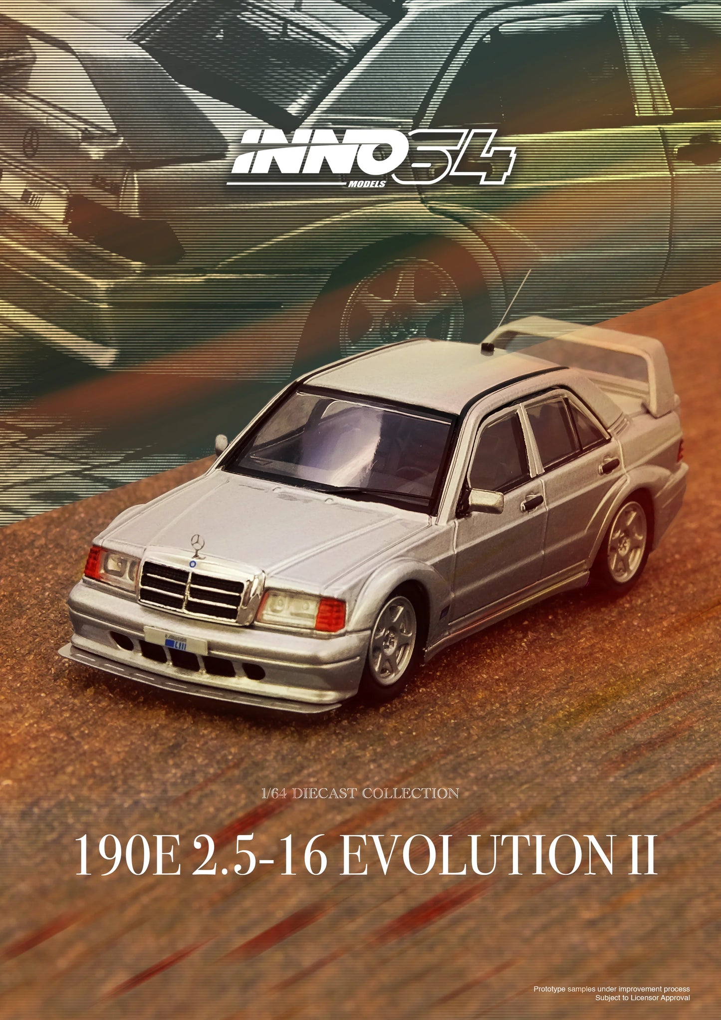 Inno64 1/64 - Mercedes-Benz 190E Silver