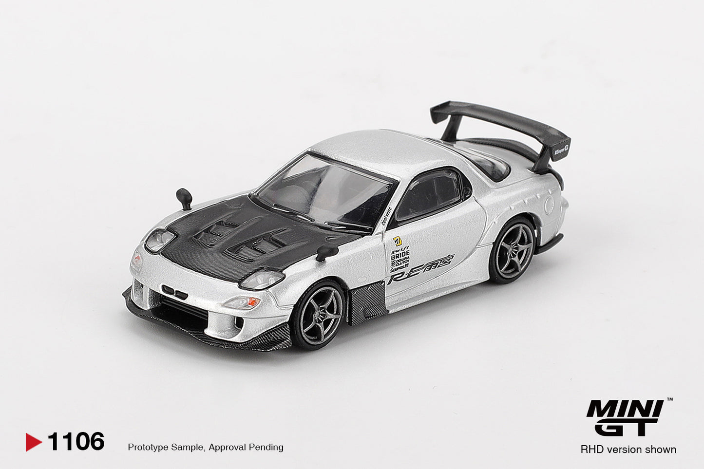 Mini GT 1/64 - Mazda RX-7 RE-Amemiya Silver Metallic