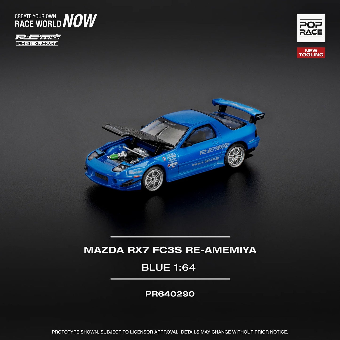 Pop Race 1/64 - Mazda RX7 FC3S Re-Amemiya Blue