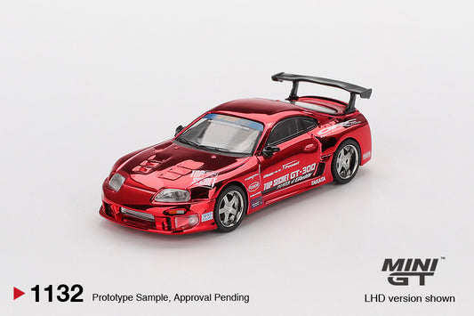 Mini GT 1/64 - Toyota Supra (A80) Top Secret GT-300 Top Secret Red Chrome