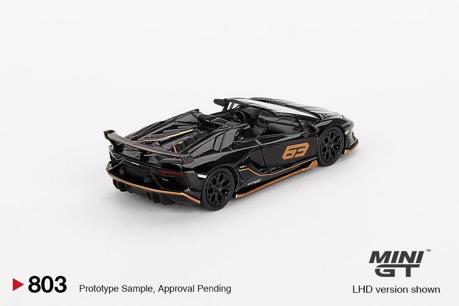 Mini GT 1/64 - Lamborghini Aventador SVJ 63 Roadster Nero Aldebaran