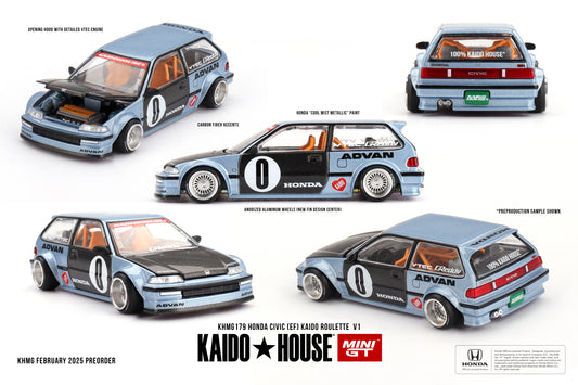 Mini GT x Kaido House 1/64 - Honda Civic (EF) Kaido Roulette V1