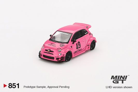 Mini GT 1/64 - ABARTH 595 LB-WORKS x Abas Works Pink