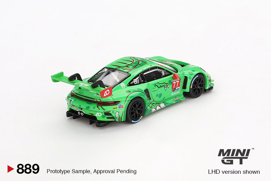 Mini GT 1/64 - Porsche 911 GT3 R #77 AO Racing 2024 IMSA Daytona 24 Hrs GTD Pro 2nd Place