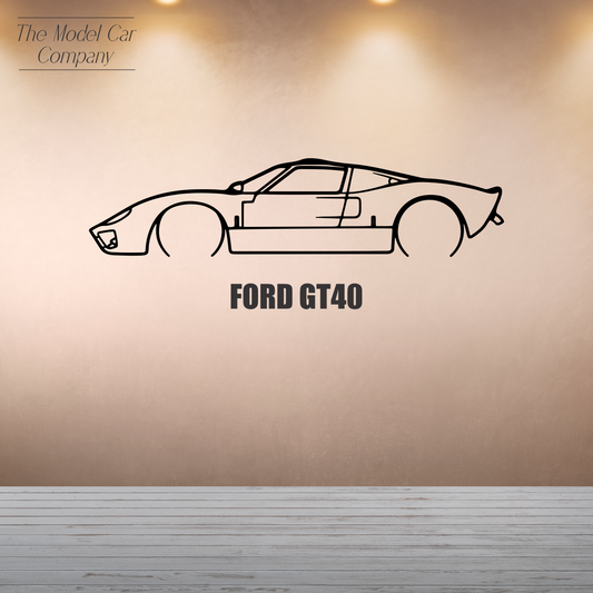 Wall Art Silhouette - Ford GT40