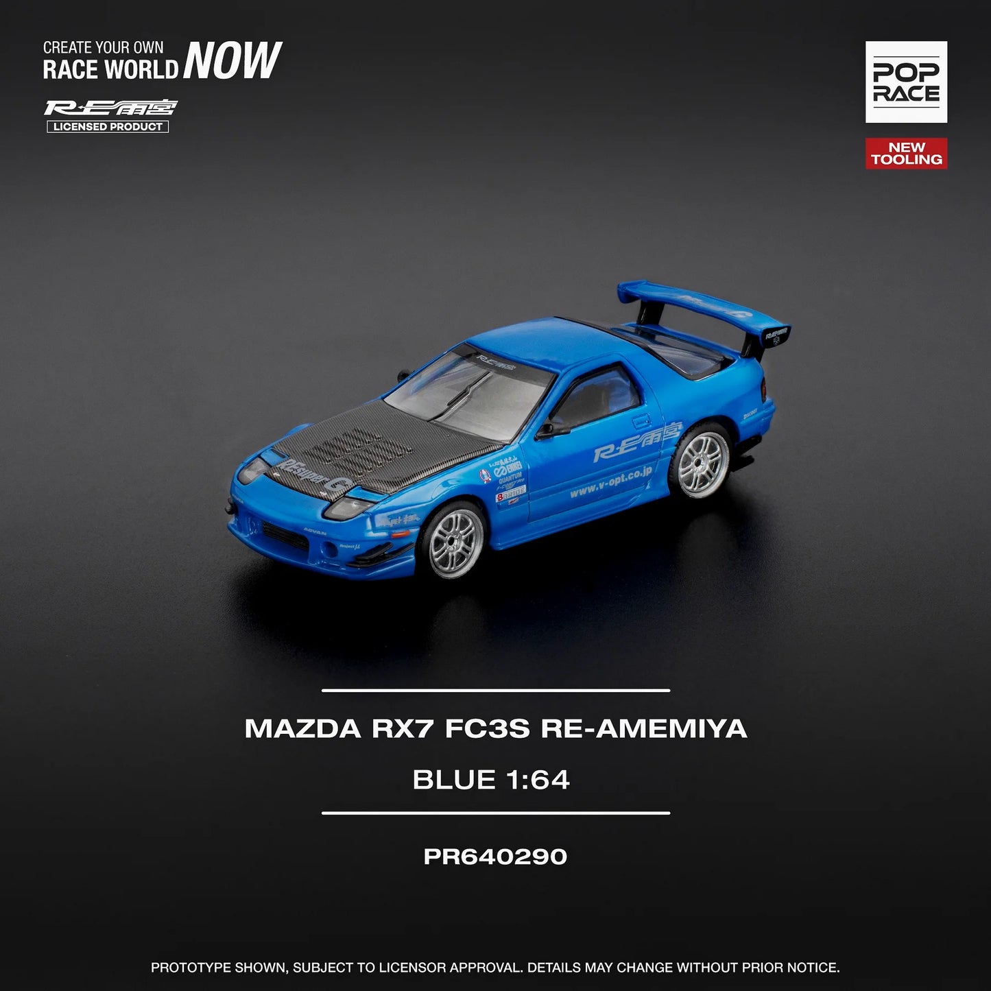 Pop Race 1/64 - Mazda RX7 FC3S Re-Amemiya Blue