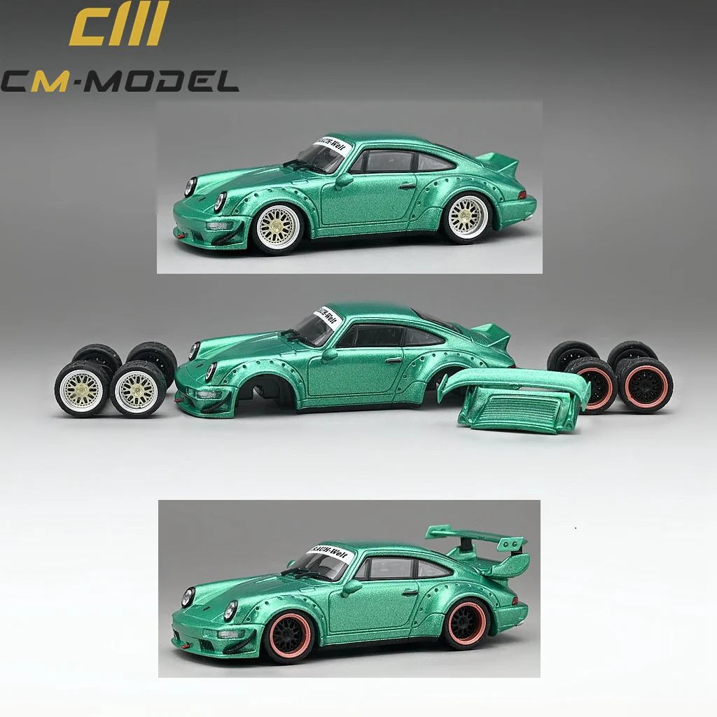 CM Model 1/64 - Porsche RWB 964 Wide Body Metallic Green