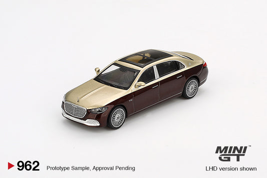 Mini GT 1/64 - Mercedes-Maybach S 680 Gold / Dark Red Metallic