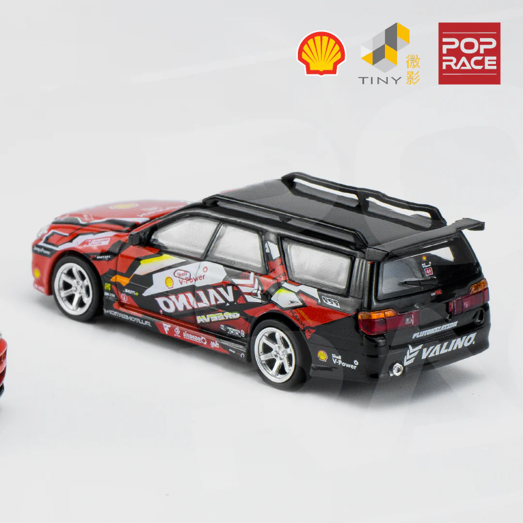 Pop Race 1/64 - Nissan Shell Valino Stagea R34 Pluto Mok "Driftagea"