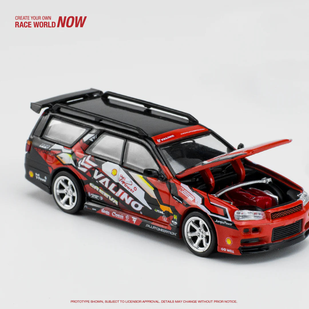 Pop Race 1/64 - Nissan Shell Valino Stagea R34 Pluto Mok "Driftagea"