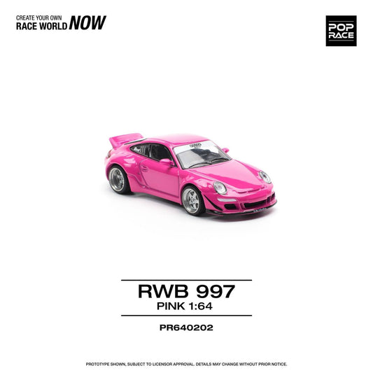 PRE-ORDER Pop Race 1/64 - Porsche RWB 997 Pink