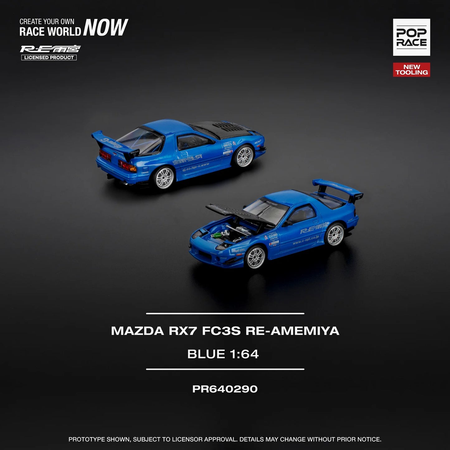 Pop Race 1/64 - Mazda RX7 FC3S Re-Amemiya Blue
