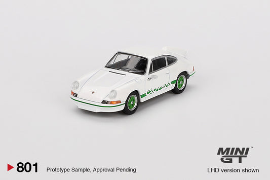 Mini GT 1/64 - Porsche 911 Carrera RS 2.7 Grand Prix White with Green Livery