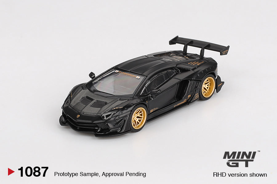 Mini GT 1/64 - LB★WORKS Lamborghini Aventador Limited Edition Matte Black
