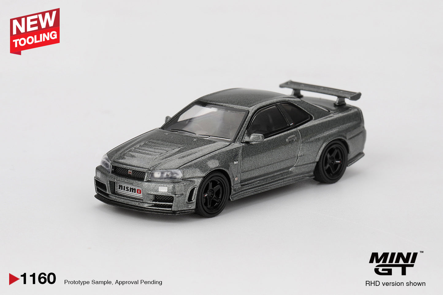 Mini GT 1/64 - Nissan Skyline GT-R Dark Metal Gray (NISMO BNR34 CRS Version)