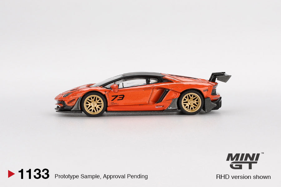 Mini GT 1/64 - LB★WORKS Lamborghini Aventador Limited Edition Orange MDX 2025