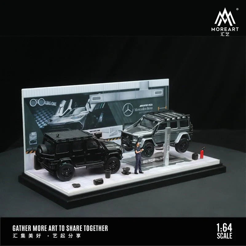 MoreArt 1/64 Diorama - Mercedes-Benz Automobile Repair Shop