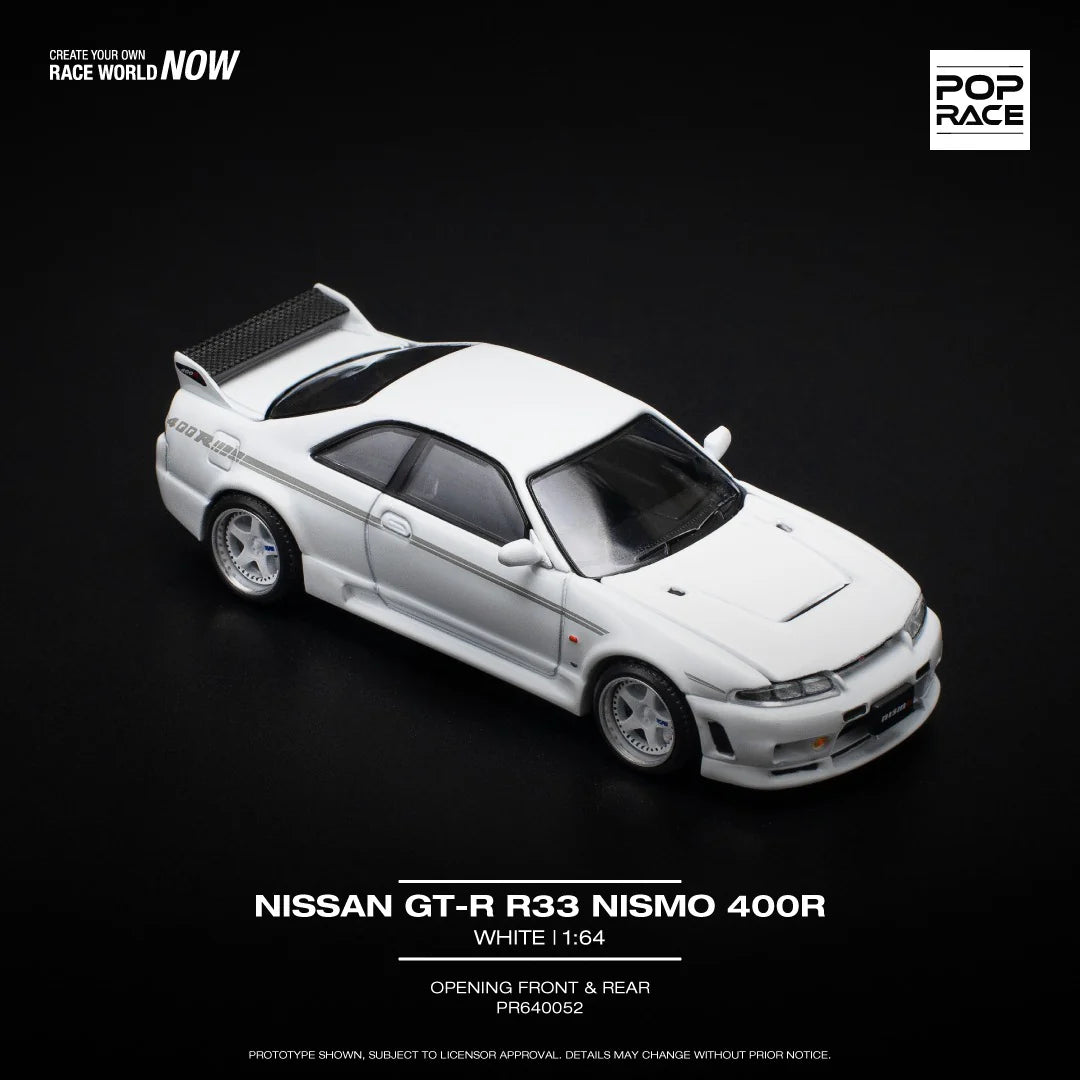 Pop Race 1/64 - Nissan Skyline GT-R 400R Nismo White