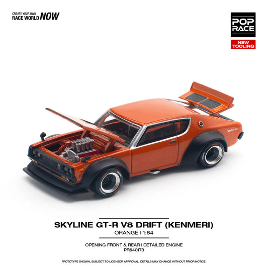 Pop Race 1/64 - Nissan Skyline GT-RV8 Drift (Kenmeri)