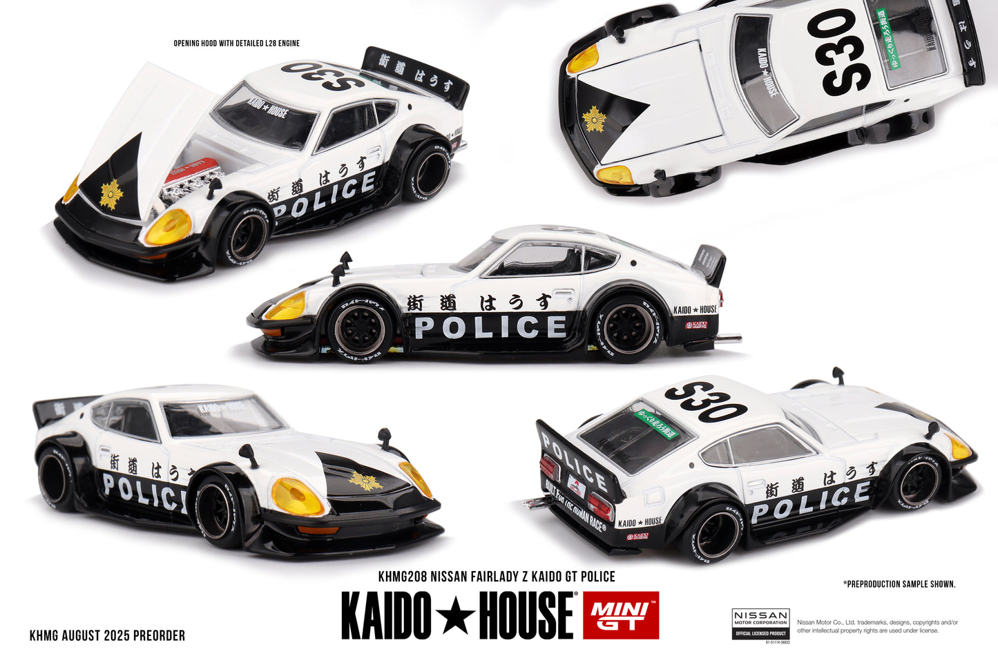 Mini GT x Kaido House 1/64 - Nissan Fairlady Z Kaido GT Police