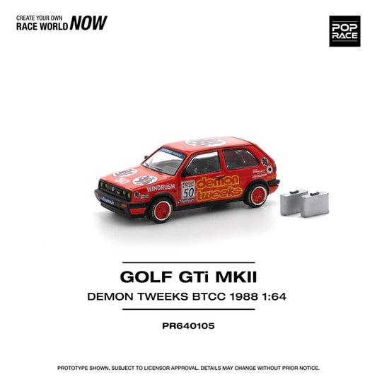 Pop Race 1/64 - Volkswagen Golf GTI MKII Team Demon Tweeks BTCC 1988