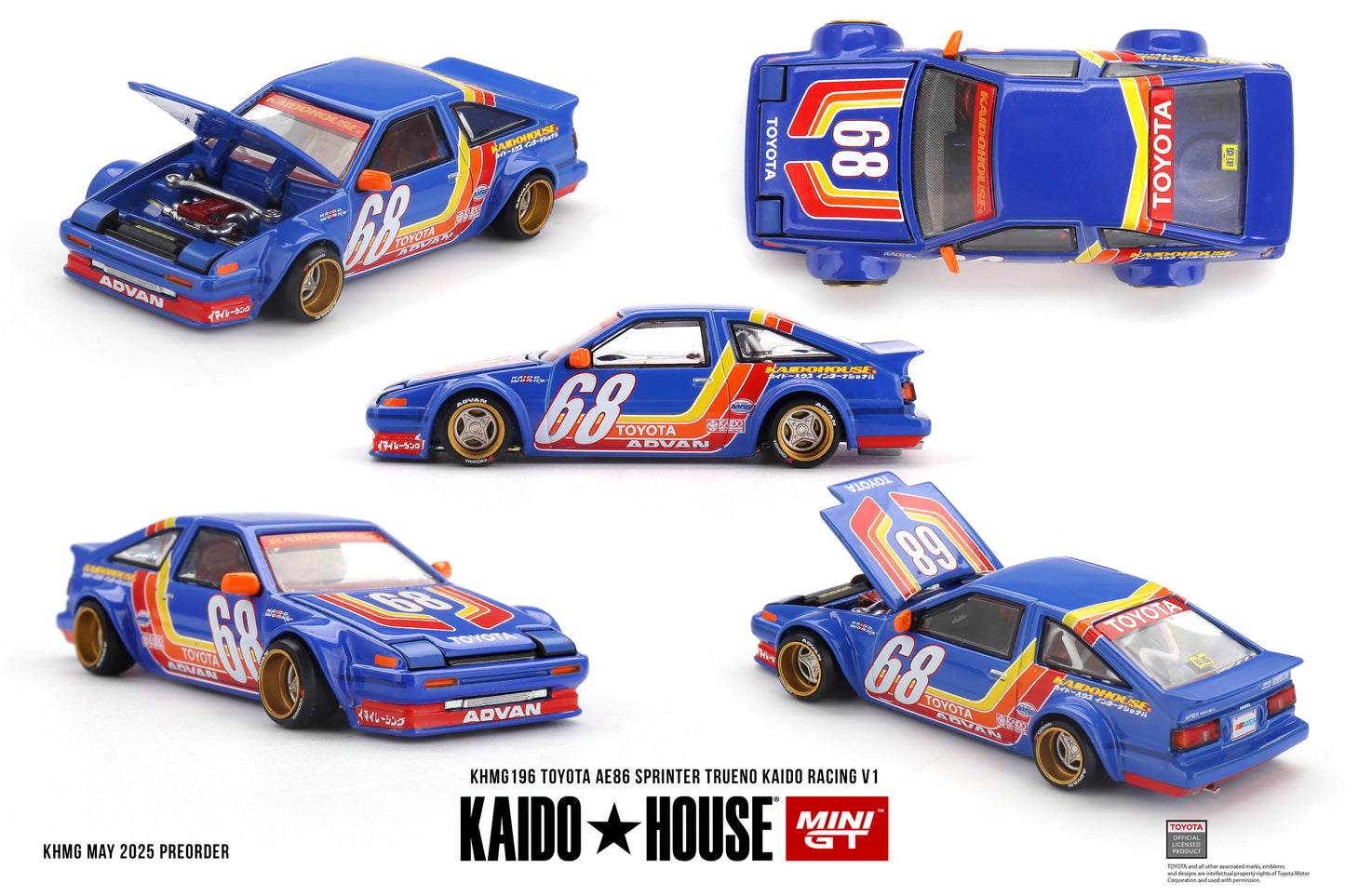 Mini GT x Kaido House 1/64 - Toyota AE86 Sprinter Trueno Kaido Racing V1