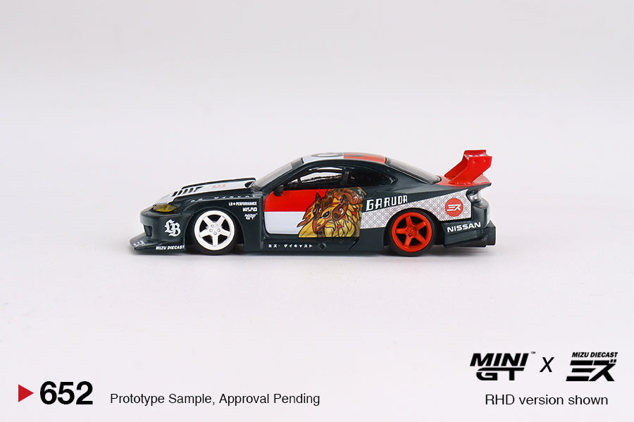 Mini GT 1/64 - LB-Super Silhouette Nissan SILVIA (S15)“GARUDA” MINI GT x MIZU Diecast (BLISTER)