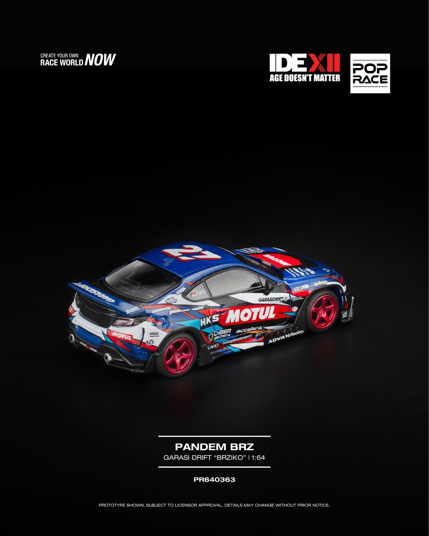 Pop Race 1/64 - Pandem BRZ Garasi Drift "BRZIKO" Indonesia Diecast Expo 2025 Event Edition