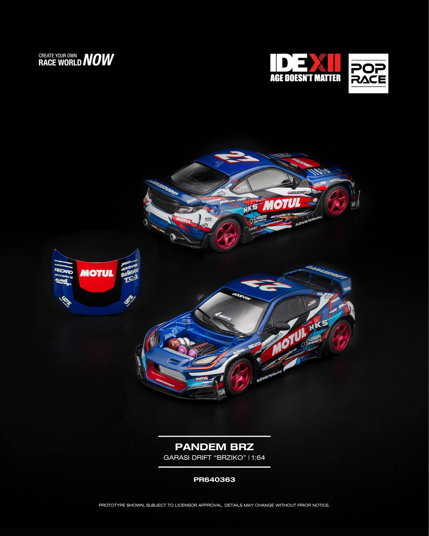 Pop Race 1/64 - Pandem BRZ Garasi Drift "BRZIKO" Indonesia Diecast Expo 2025 Event Edition