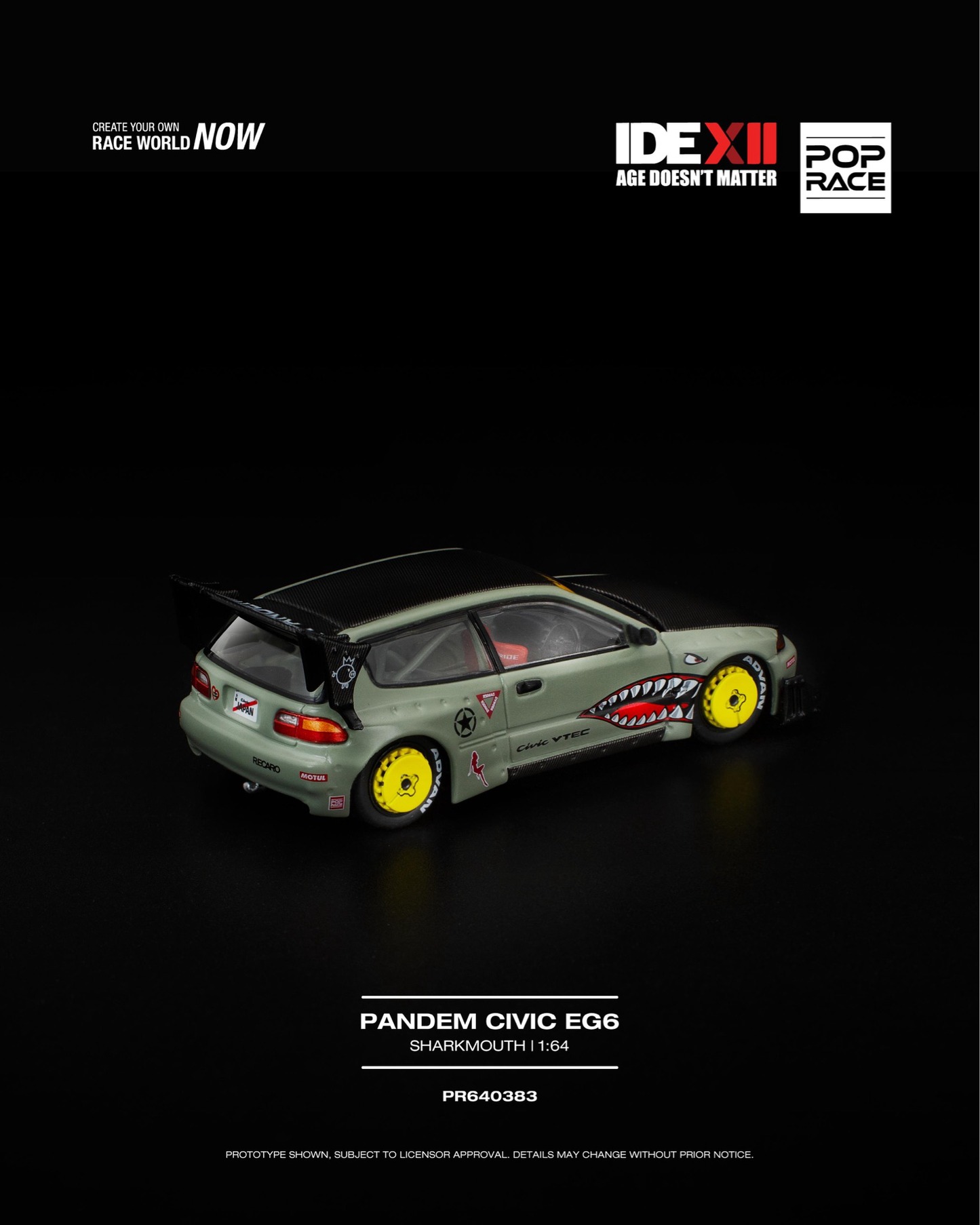 Pop Race 1/64 - Pandem Honda Civic EG6 Sharkmouth