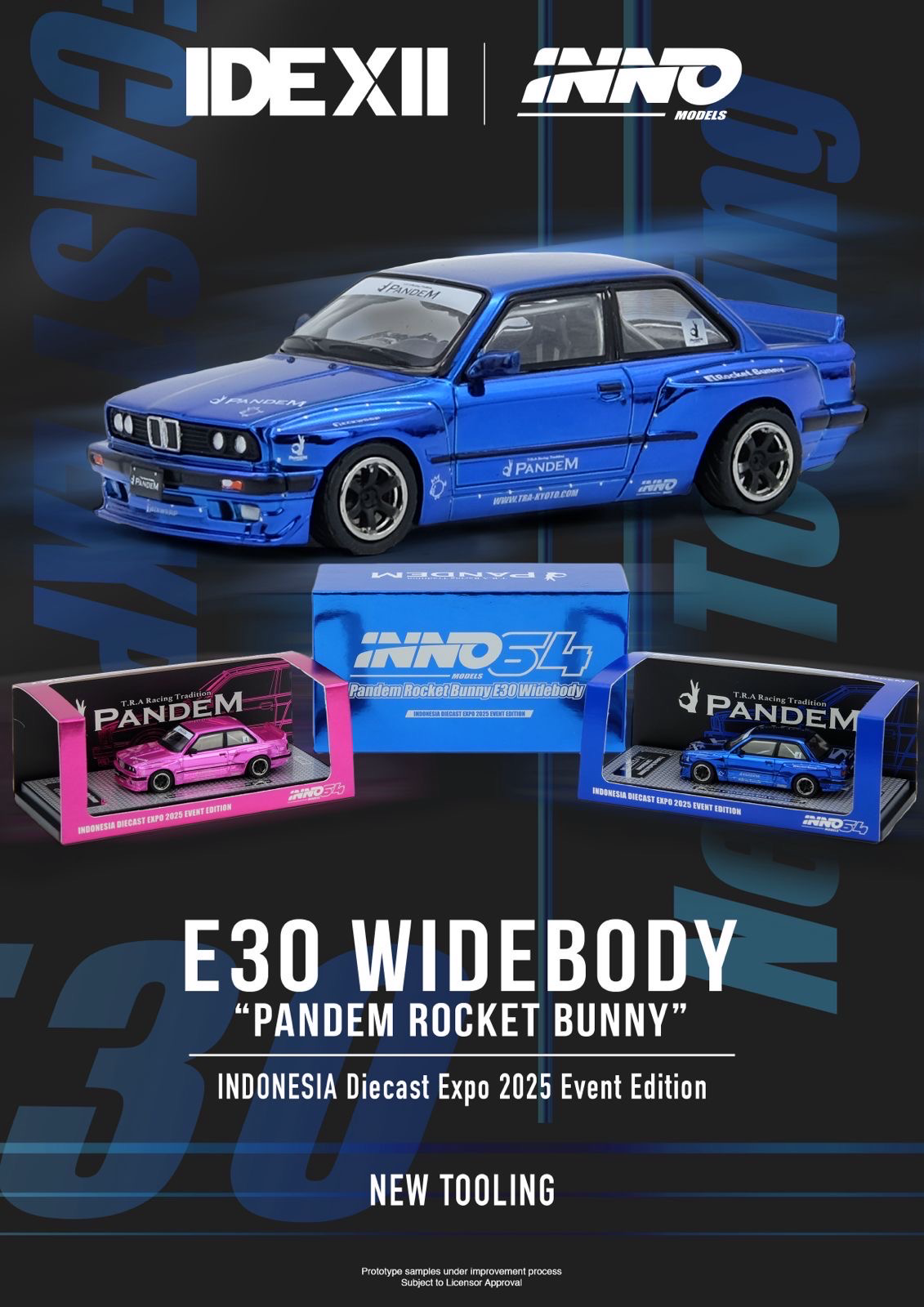 Inno64 1/64 - BMW E30 Widebody "Pandem Rocket Bunny" Indonesia Diecast Expo 2025 Event Edition