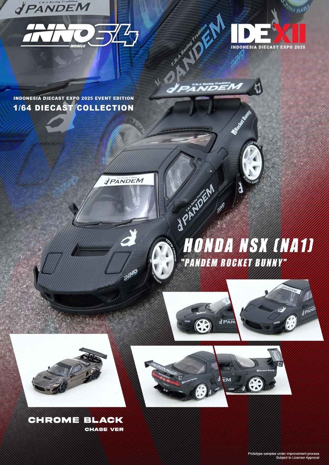 Inno64 1/64 - Honda NSX (NA1) "Pandem Rocket Bunny" Indonesia Diecast Expo 2025 Event Edition