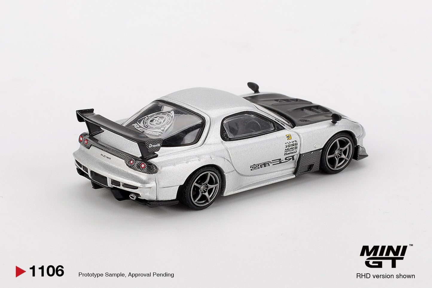 Mini GT 1/64 - Mazda RX-7 RE-Amemiya Silver Metallic