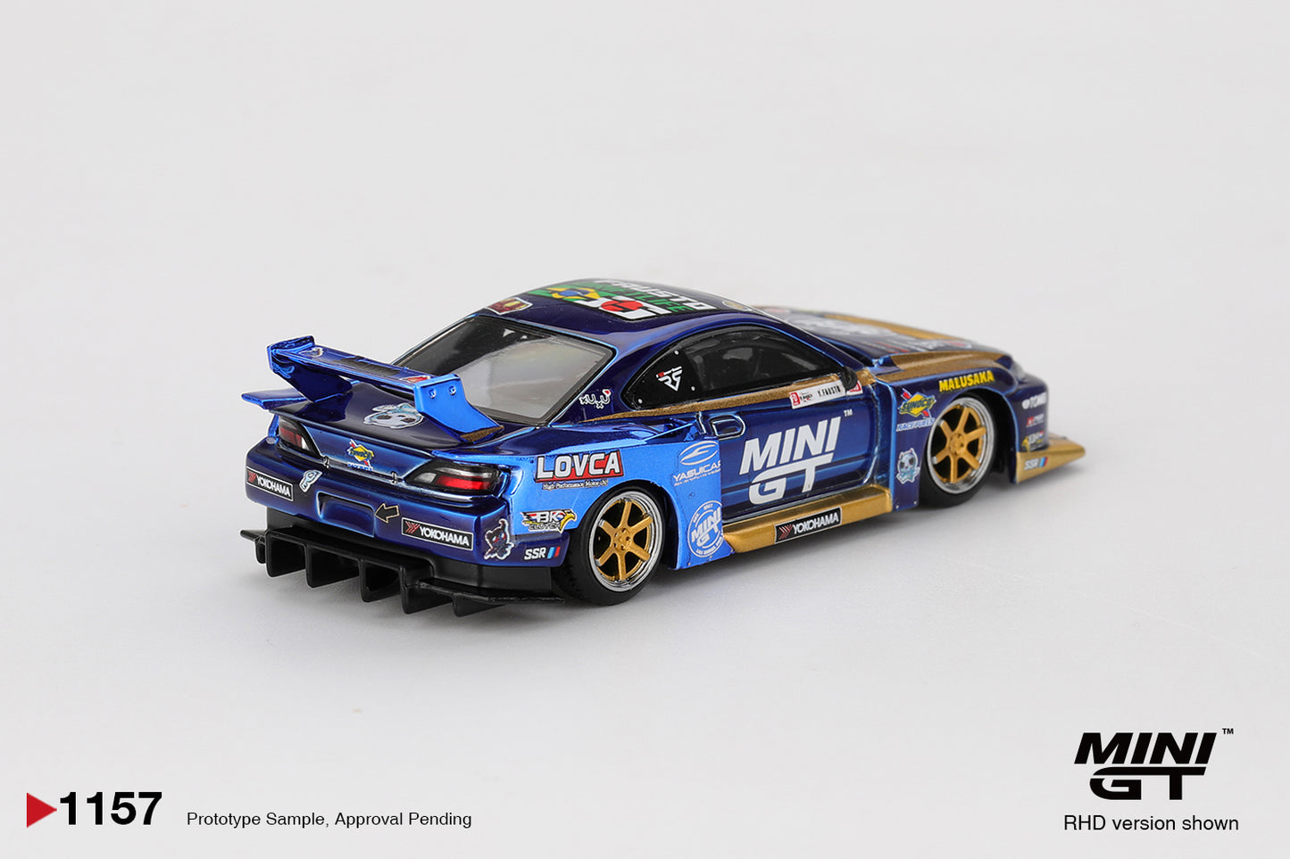 Mini GT 1/64 - Nissan Silvia (S15) LB-Super Silhouette #555 Team MINI GT Liberty Walk 2025 Formula Drift