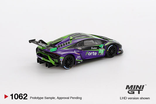 Mini GT 1/64 - Lamborghini Huracán GT3 EVO2 #78 Forte Racing 2024 IMSA Daytona 24 Hrs