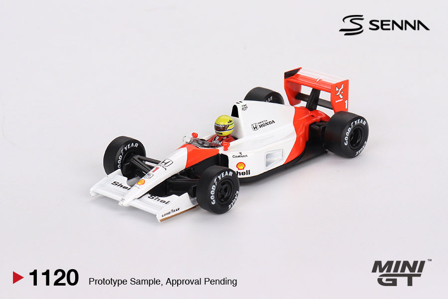 Mini GT 1/64 - McLaren MP4/6 #1 Ayrton Senna 1991 Japanese Grand Prix 2nd Place (BOX)